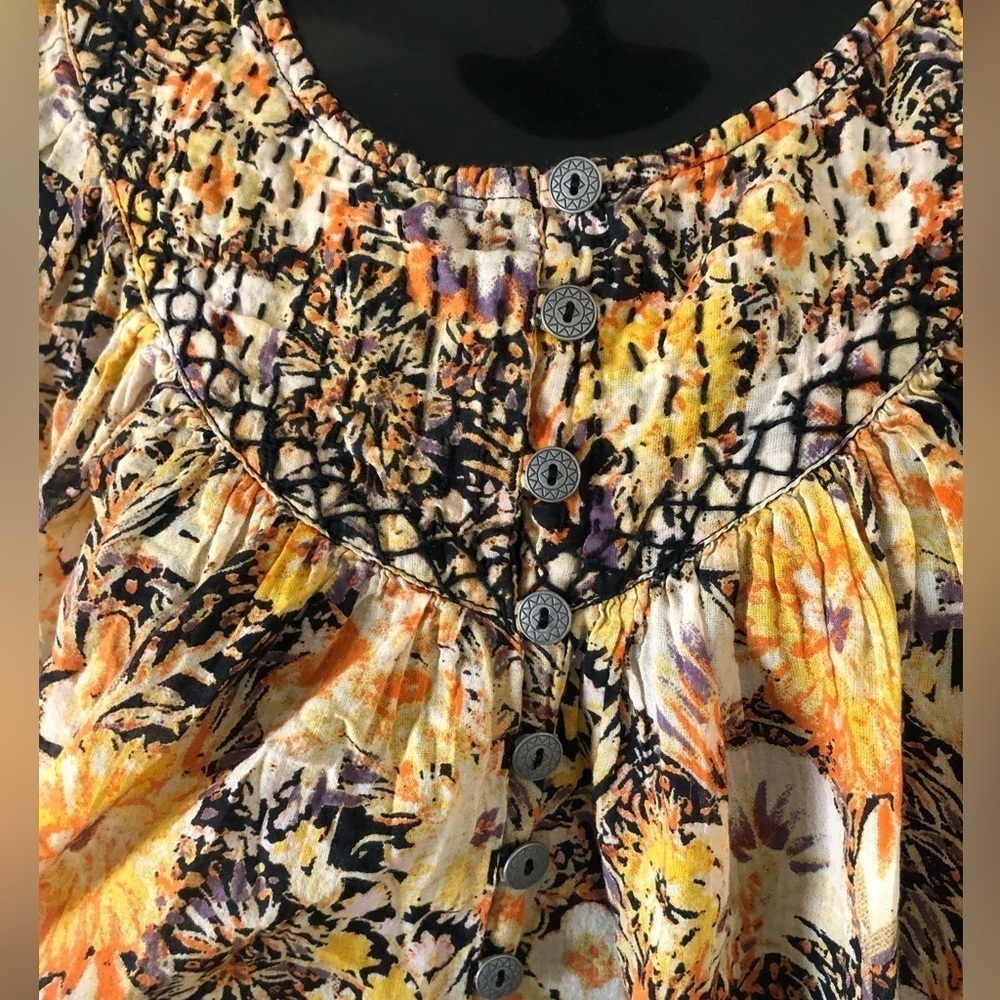 We the free free people boho cotton blouse xs - Picture 2 of 9
